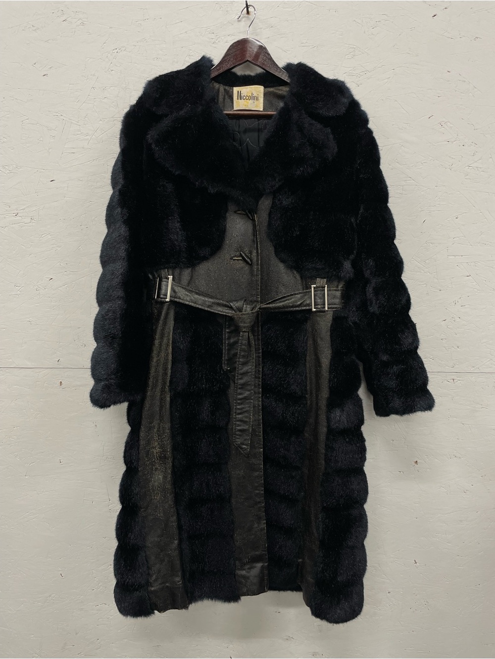 Vintage 70s Niccolini Faux Fur Coat - AS IS / Flaking Trim Project Piece, S/M